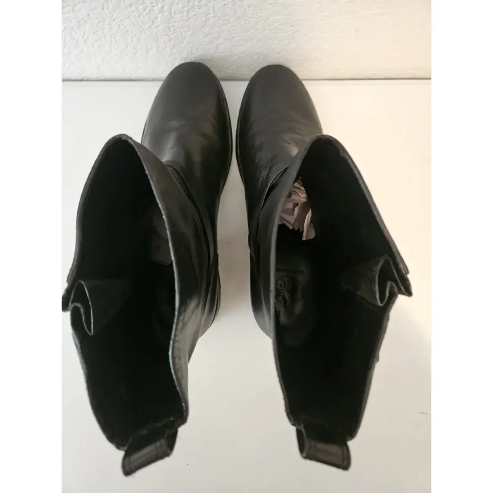Tory Burch Bennie Moto Black Leather Boots Women’s Size 10M